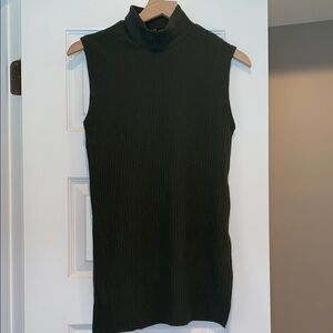 Zara green Sleeveless Turtleneck Top